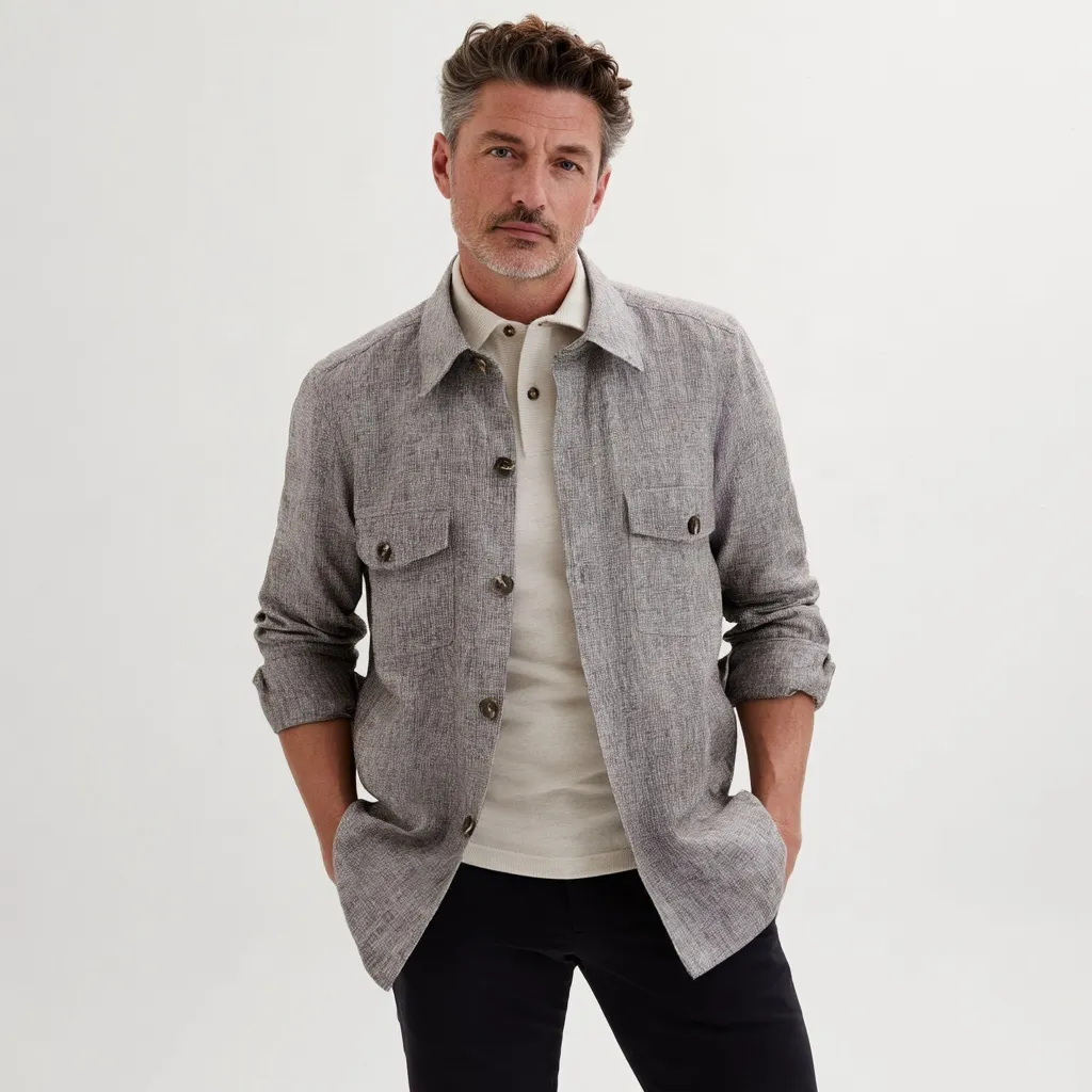 Shacket brun chiné