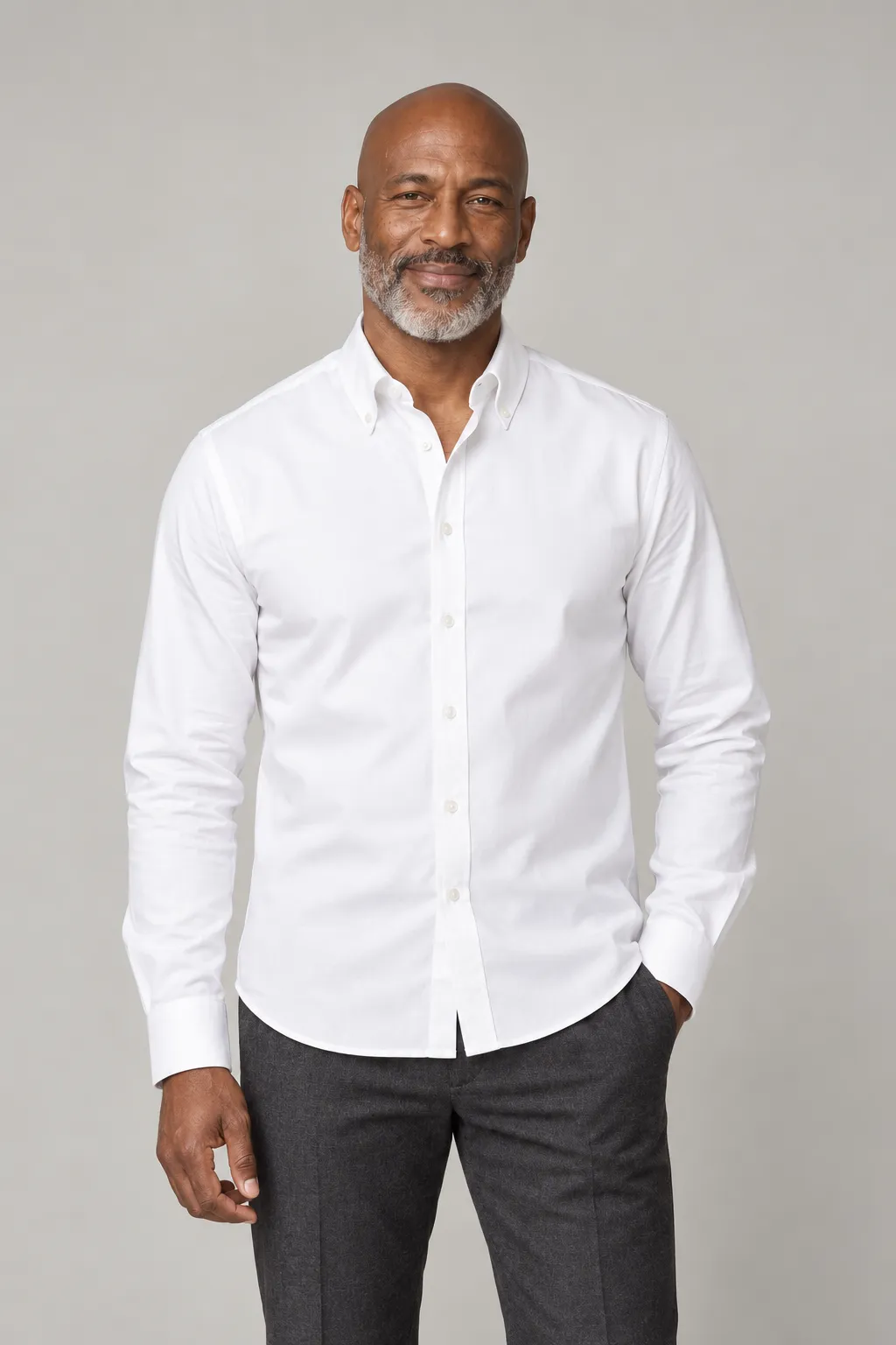 Chemise business blanche décontractée