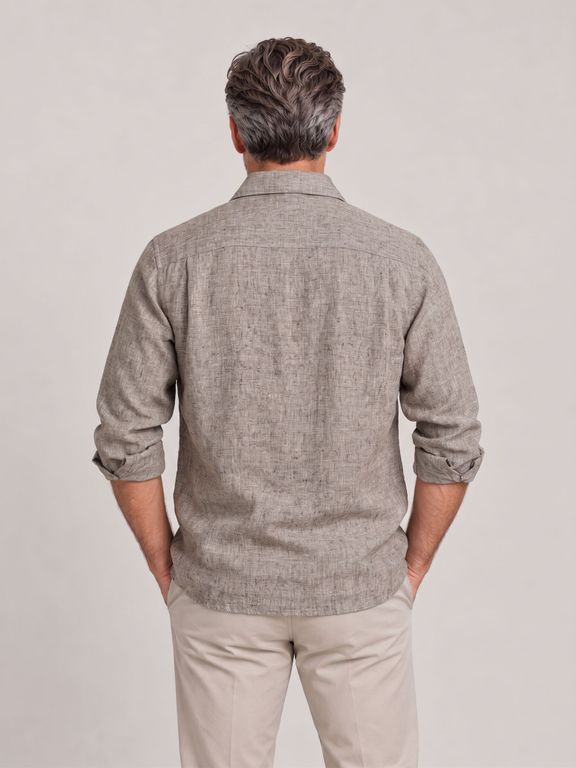 Kinston, brown melange — back